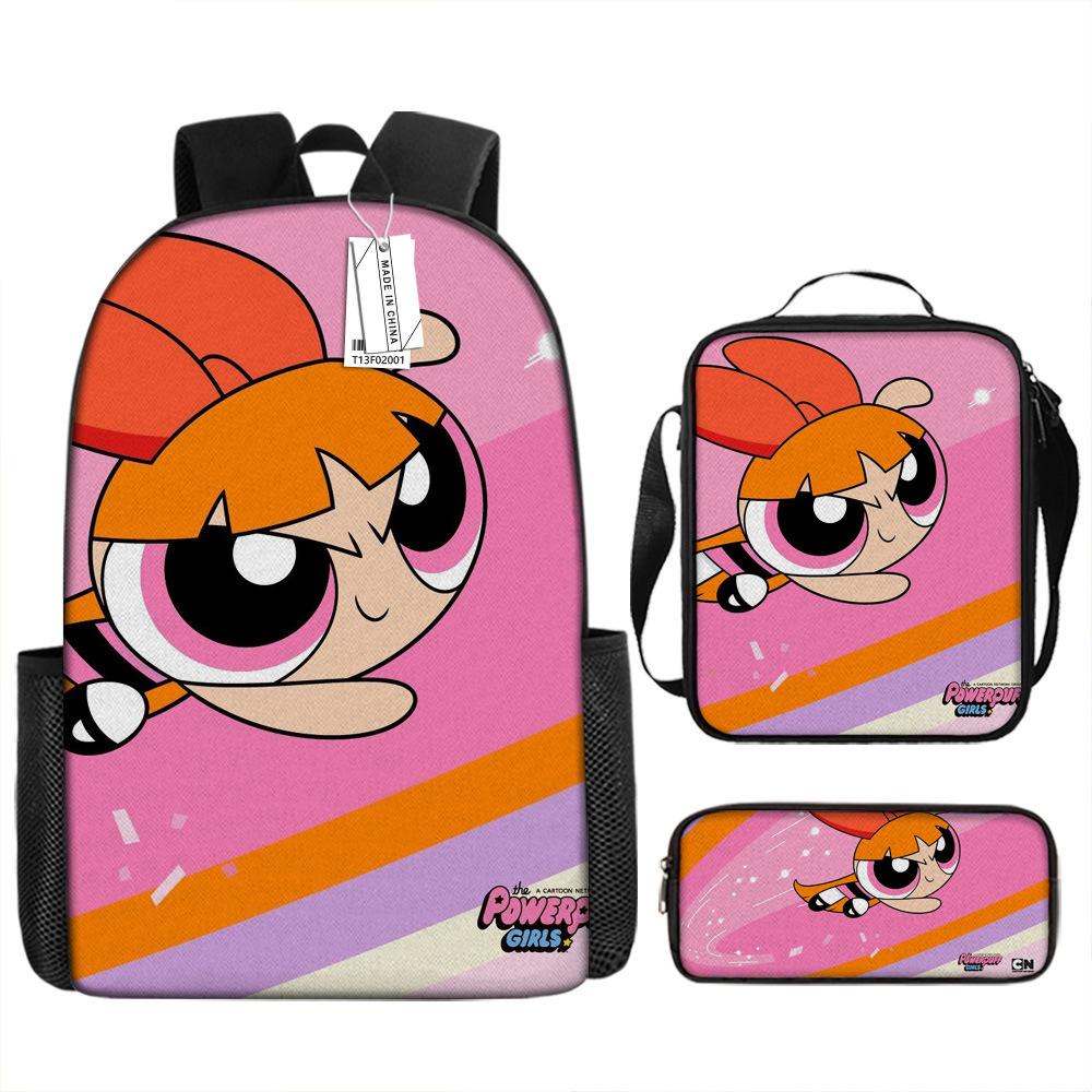 

Cartoon Anime Flying Policewoman Backpack Digital Printing Student Schoolbag Oblique Span Shoulder Bag Pencil Case Backpack
