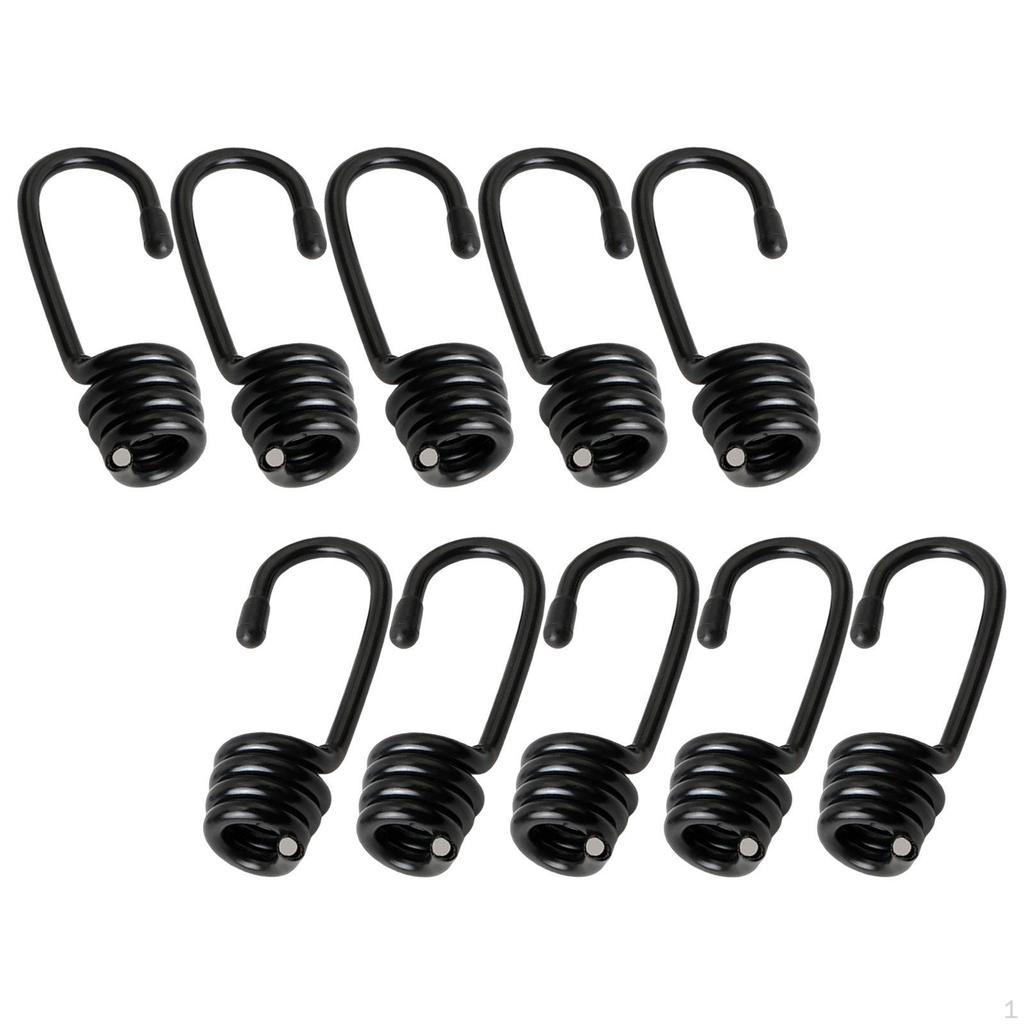 Metal Hooks for Elastic Straps - 10 Pack, Sleek Design