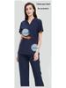 Elastic V-neck Doctor & Nurse Work Uniform - Washable Surgical Gown Suit Set.