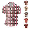 Men's Relaxed Fit Christmas Print Short Sleeve T-Shirt for Casual Holiday Wear