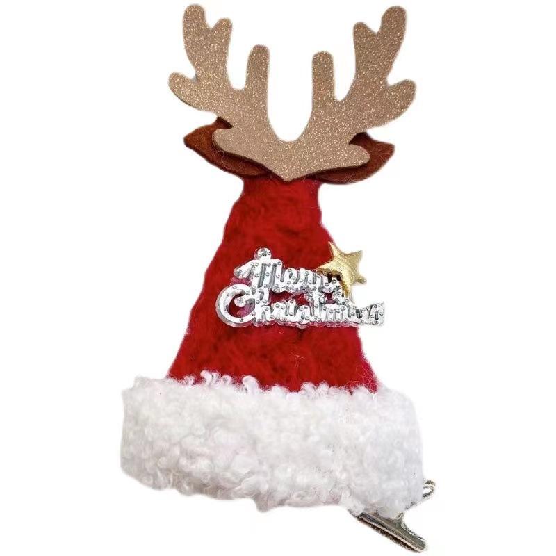 Festive Reindeer Antler Hair Clip with Snowflake - Hot-Selling Christmas Hair Accessories for Children