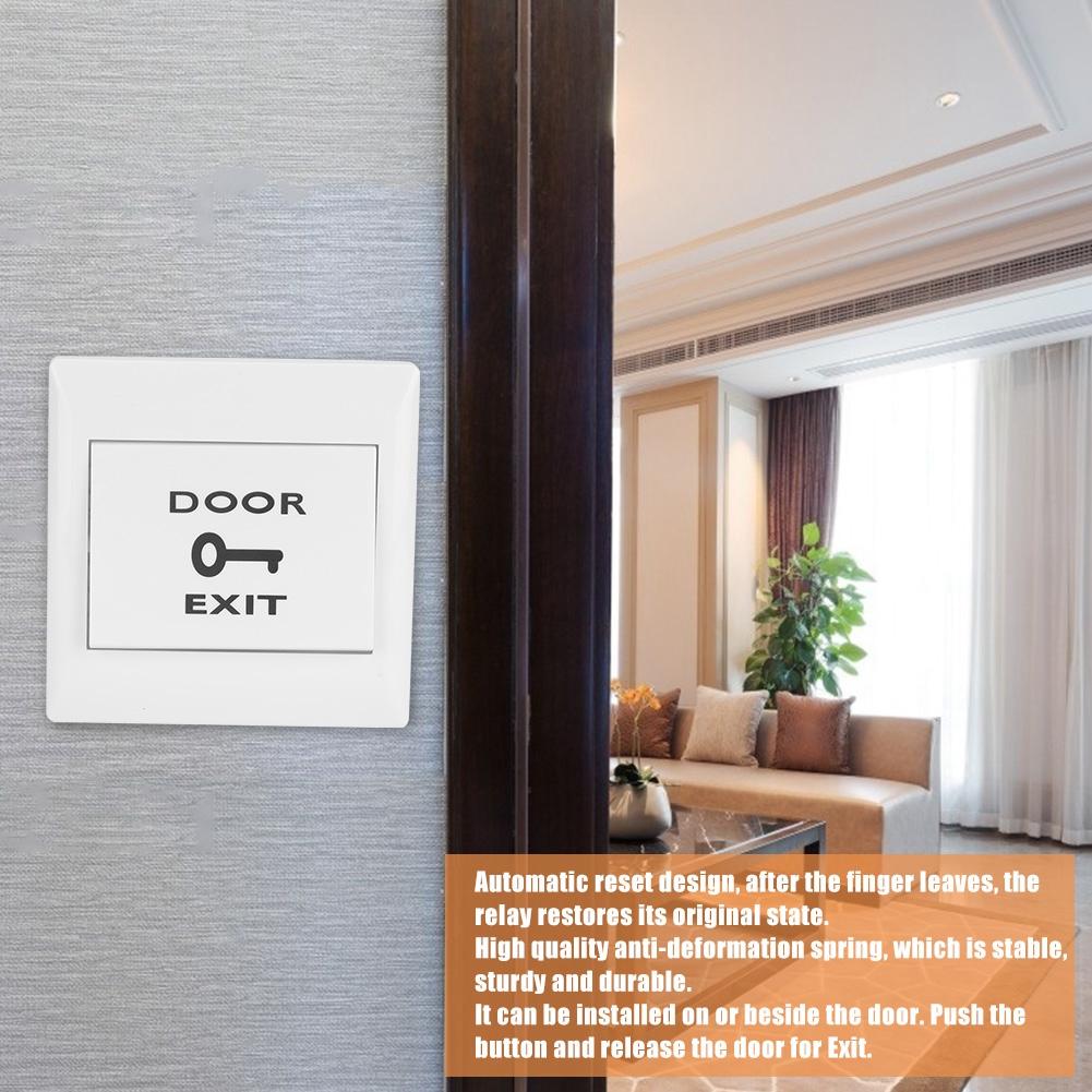 12-24V Wall Push Exit Release Button Switch Panel for Home Door Access Control System (PT)