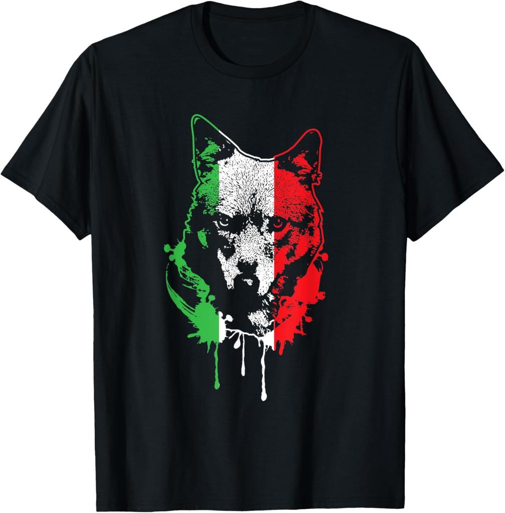 Italian Wolf Italian Pride Culture TShirt 100 Cotton ONeck Short Sleeve Summer Casual Unisexs Tshirt Streetwear