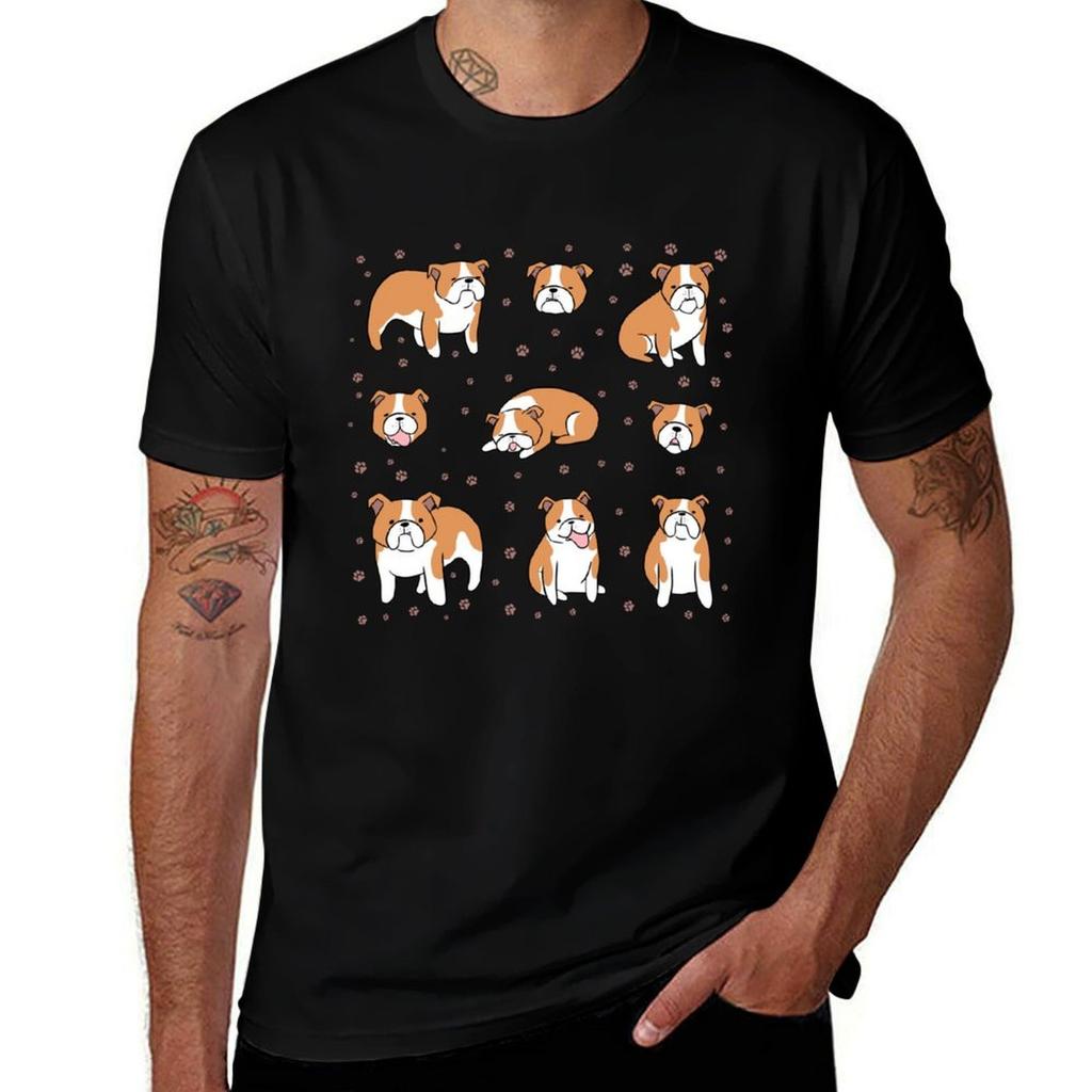 English Bulldog illustration pack TShirt man t shirt graphic man t shirt summer TShirt