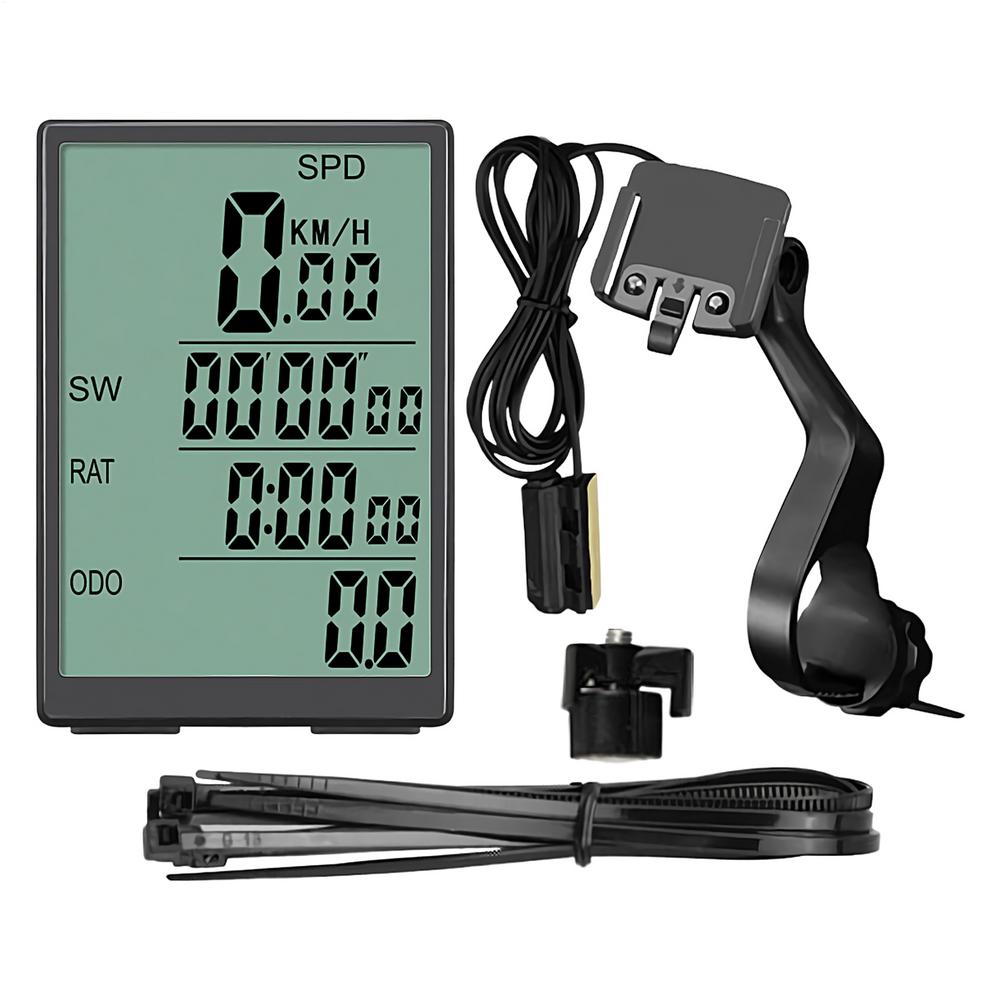 Cycling Stopwatch Wired Bike Computer Waterproof Cycling Speedometer Mountain Road Bicycle Luminous Odometer Bike Wired Sensor