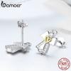 BAMOER Hot Sale Genuine 925 Sterling Silver Guardian Angel Exquisite Stud Earrings for Women Fashion