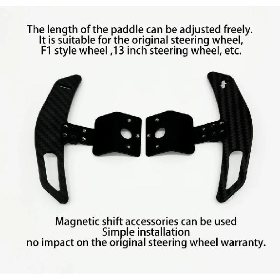Carbon Fiber Extension Paddle Shifter Adapter For MOZA R5 R3 ES ESX Racing Car Game Mod Steering Wheel Accessories