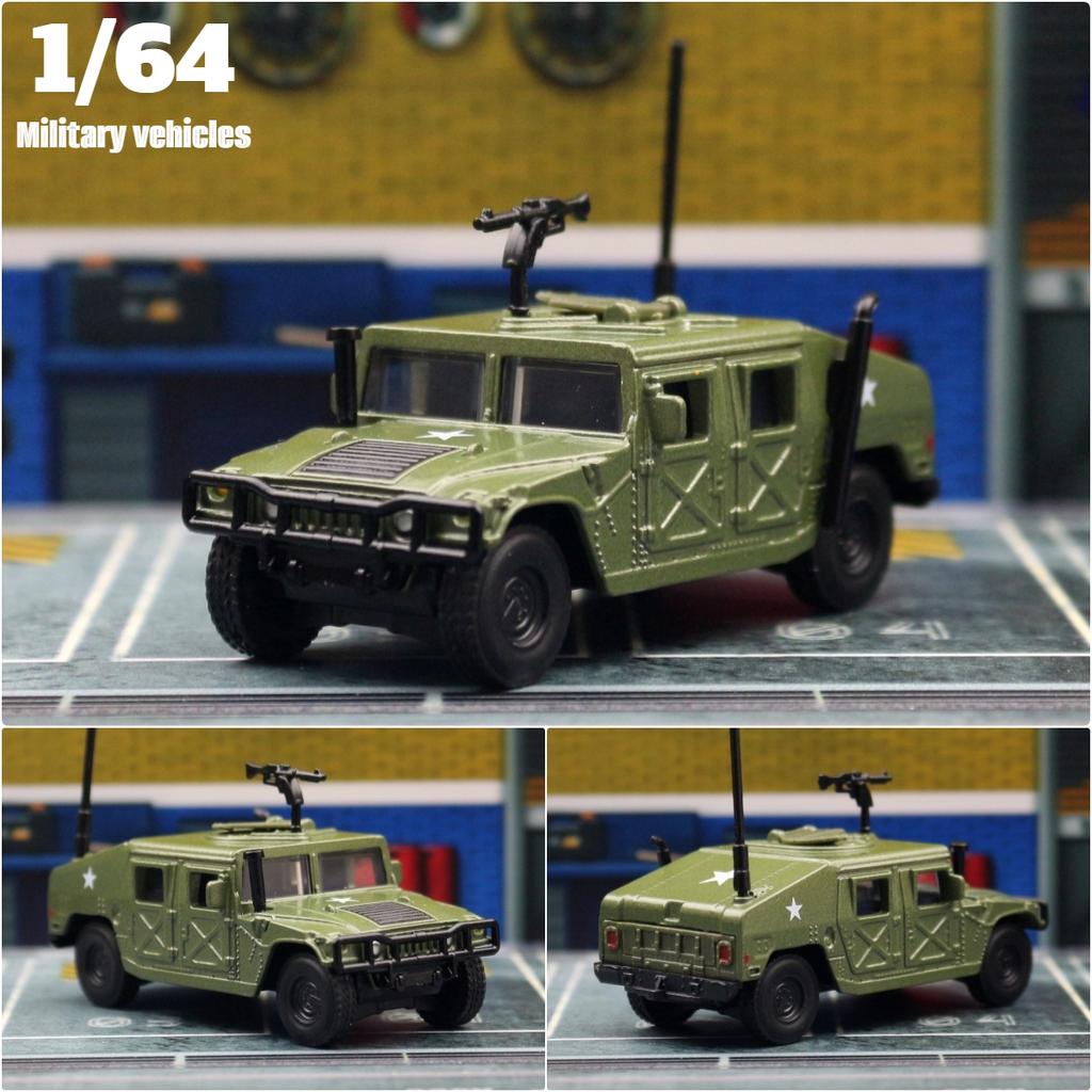 1/64 Hummer H1 Katonai Hadsereges Jármű Miniatűr Modell Cinkötvözet Játékautó Szabadon Futó Kerekek Fém Fröccsöntött Gyűjtemény Ajándék Gyerekeknek