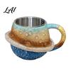Home And Office Tea Mug 300ml 3D Planet Coffee with Stainless Steel Liner Realistic Solar System Relief Water Themed Cup The Earth/Moon/Sun Drinking