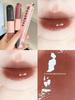 Lychee Rose Jelly~Mukeshi Double-Ended Lip Glaze Mirror-Like Water Gloss Low Saturation Natural Lipstick Nude Color Not Easy to Transfer