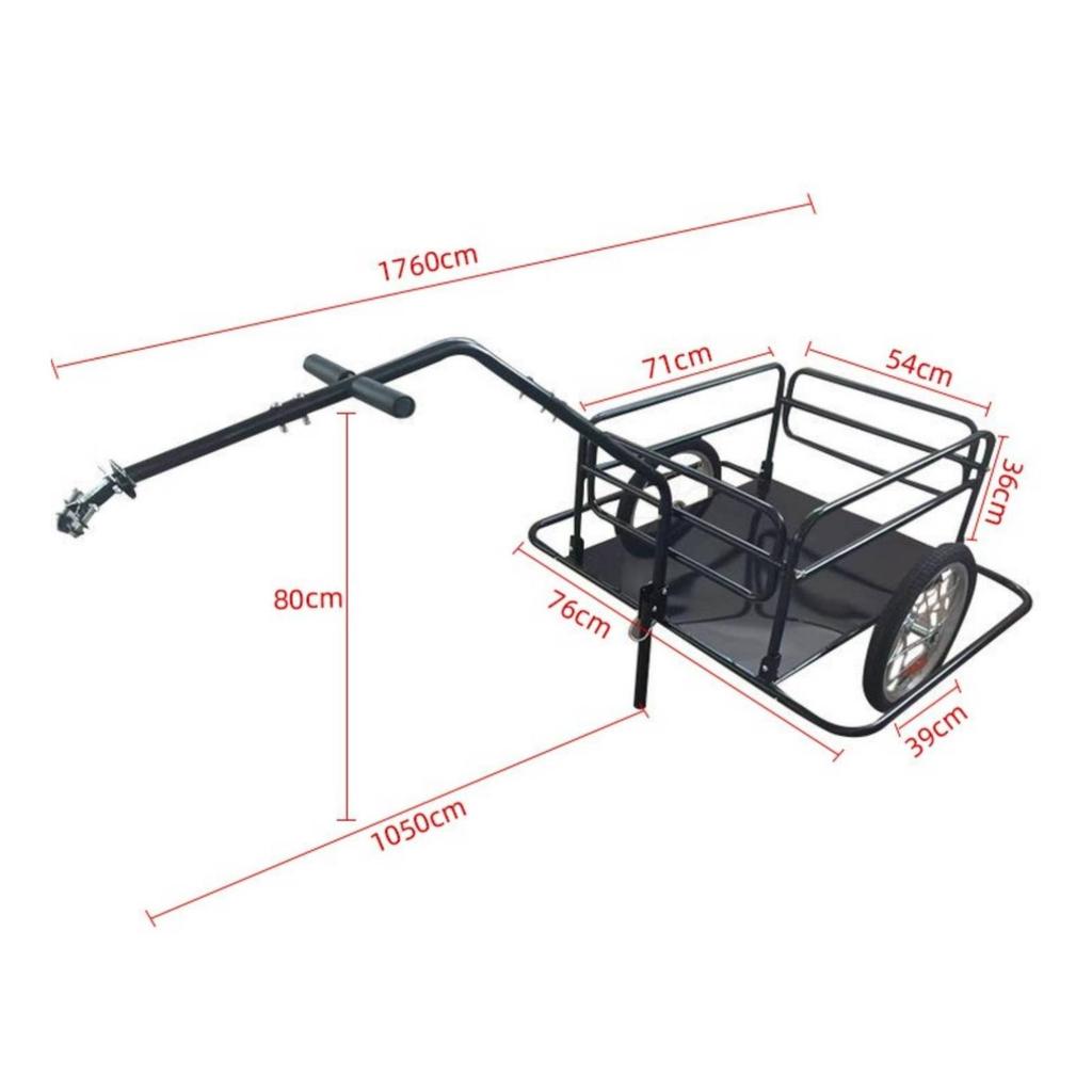 Pedal-Powered Freight Wagon Universal Hitch Rear Bike Hauling Safe