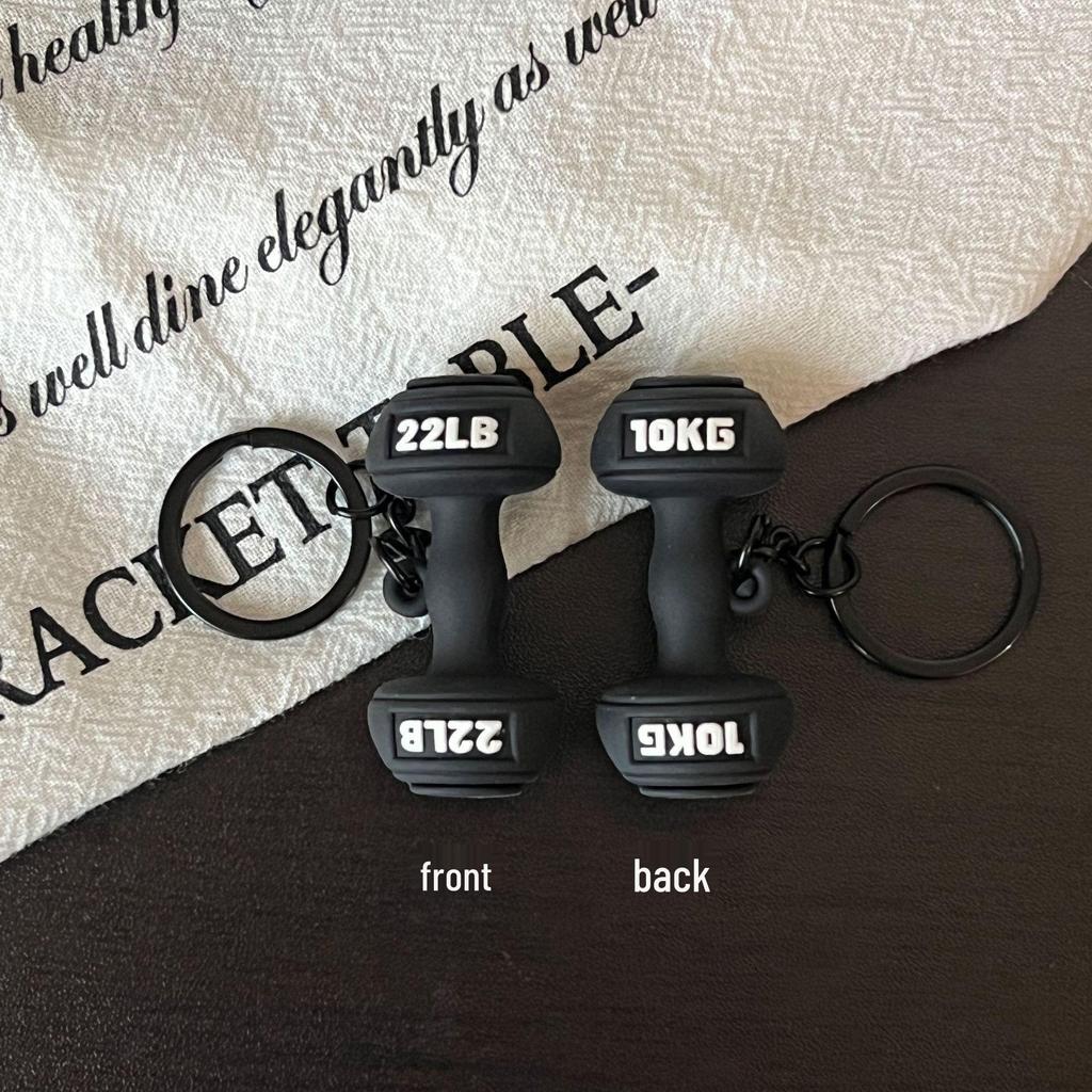 Miu Series Mini Barbell & Dumbbell Plate Keychain Bag Charm