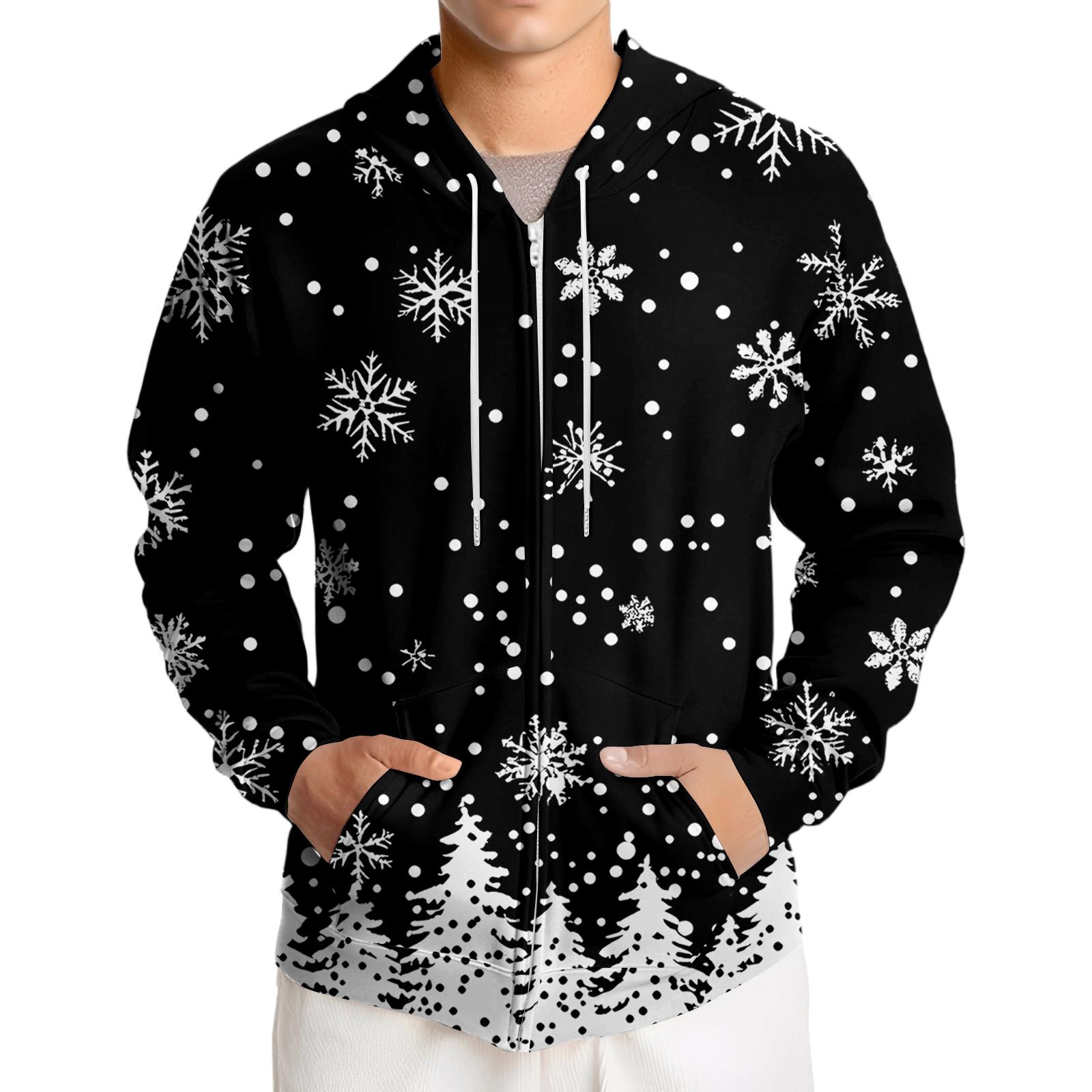 

Men s Loose-fitting Casual Hooded Drawstring Jacket L чёрный