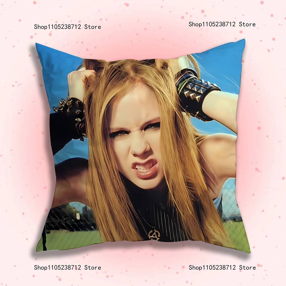 Singer A-Avril R-Ramona Pillow Covers Cartoon Sofa Decorative Home Double-sided Printing Short Plush Cute Cushion Cover