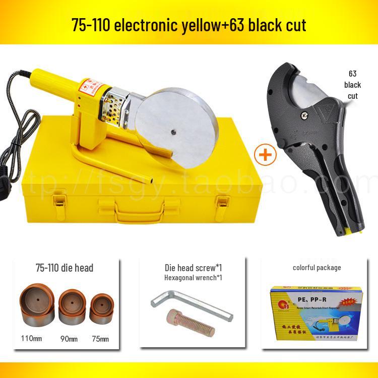 PPR Hot Melt Tool: Electronic Temperature-Controlled Heat Fusion Welder for PB/PE Water Pipes (75-110mm).