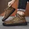 39-48 Spring/fall Mens Hip-top Leather Boots Men Boots  Leather Casual Leather Shoes Men Ankle Boots