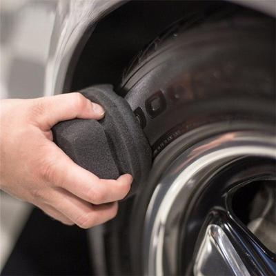 Car Tire Waxing Sponge Wave Pattern Fit Ultra-fine Hand-held Convenient Polishing Waxing Sponge Practical Car Wash Tool