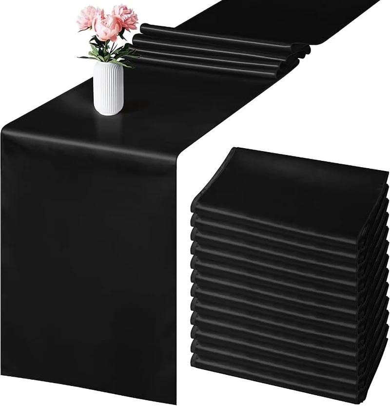 2-10PCS Satin Table Runner 30x275cm For Wedding Party Events Decoration Birthday Parties Banquets Decor Graduations Engagements