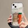 Sleeping cat apple 15promax mobile phone case iPhone14/13/11 cream case xr/xs transparent 8 soft case
