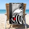 1pc Football17 Beach Towel with Custom Name, Beach/Swimming/Bath/Picnic/Camping Towel, Suitable for Seaside Beaches