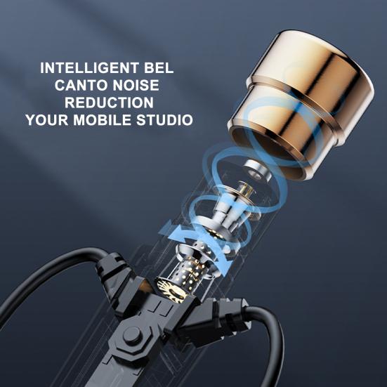 Wired Earphone Universal Noise Reduction 3.5mm L-shaped Plug Dynamic Gaming Headphone with Microphone for Karaoke