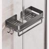 Universal No-Drill Shower Head Holder & Shelf for Bathroom Rods