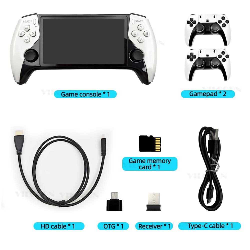 New Retro Handheld 5 Inch IPS Screen Pocket Game Console FHD Video Game Machine Support Two Players For PS1/MAME Classic Games