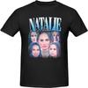 Natalie Music Portman Men's T-Shirts Short Sleeve Cotton Casual Basic Tee Shirts Black(2)