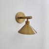 Handcrafted Cone‑Shade Brass Wall Sconce – Modern Minimal Light