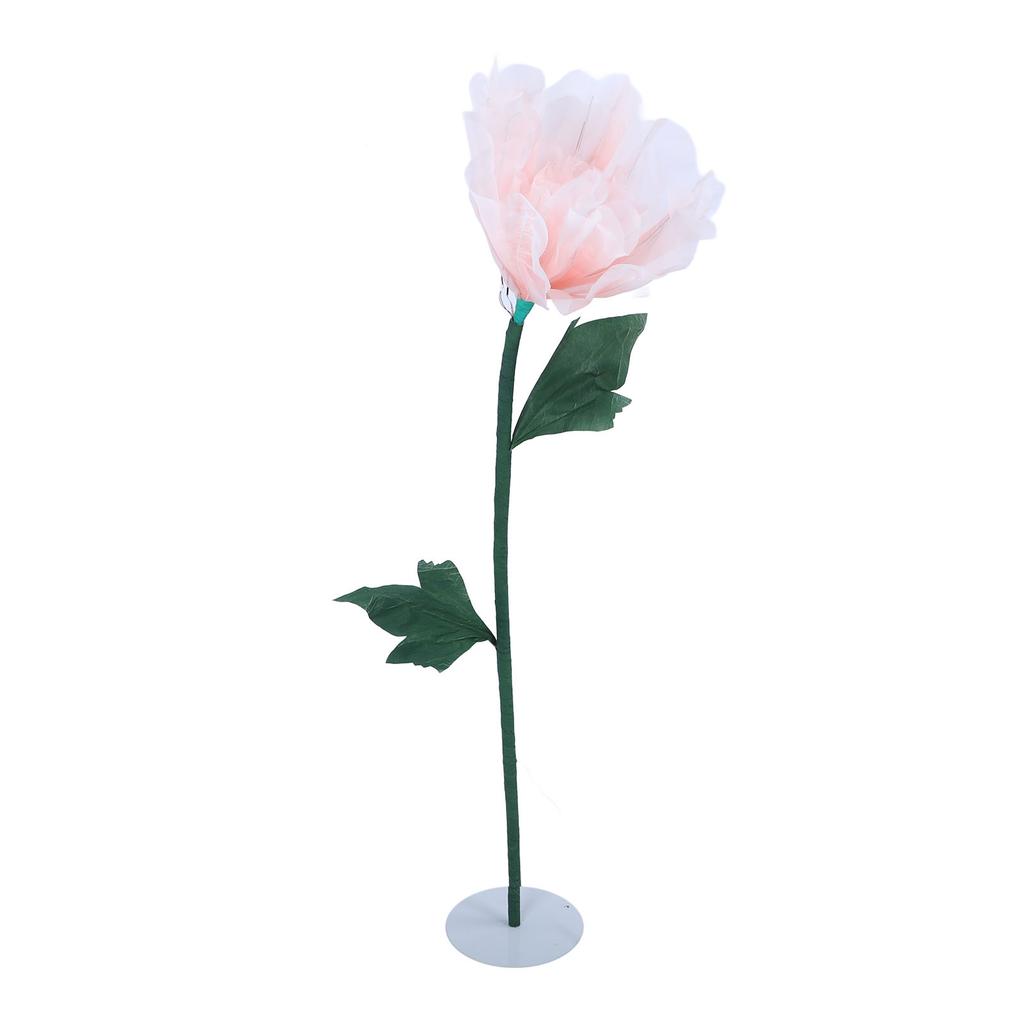 Electric Silk Flower Simulation Openable Artificial Large Peony Decor Prop with LED Light for