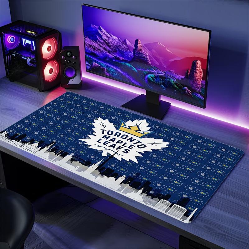 Toronto Maple Leafs Farbiges Mauspads Großes Gaming Tischkissen Rutschfestes Laptop Tablet Großes Mauspads XXL Matte Mini PC Spielmatte Mit Verschlusskante