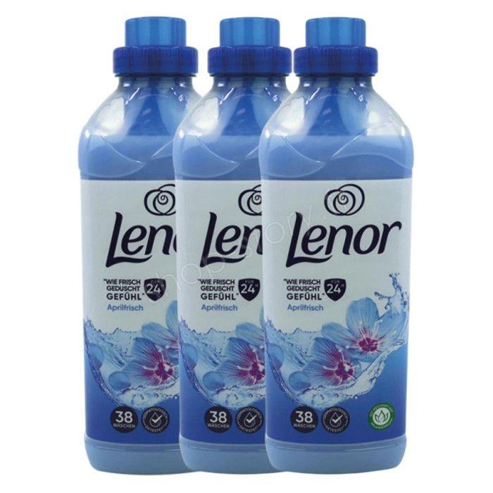 SHOP-STORY - LENOR950BL_3x : Pack de 3 ou 6 Adoucissants LENOR Bleu Fraîcheur d'Avril 950mL - 114 à 228 lavages