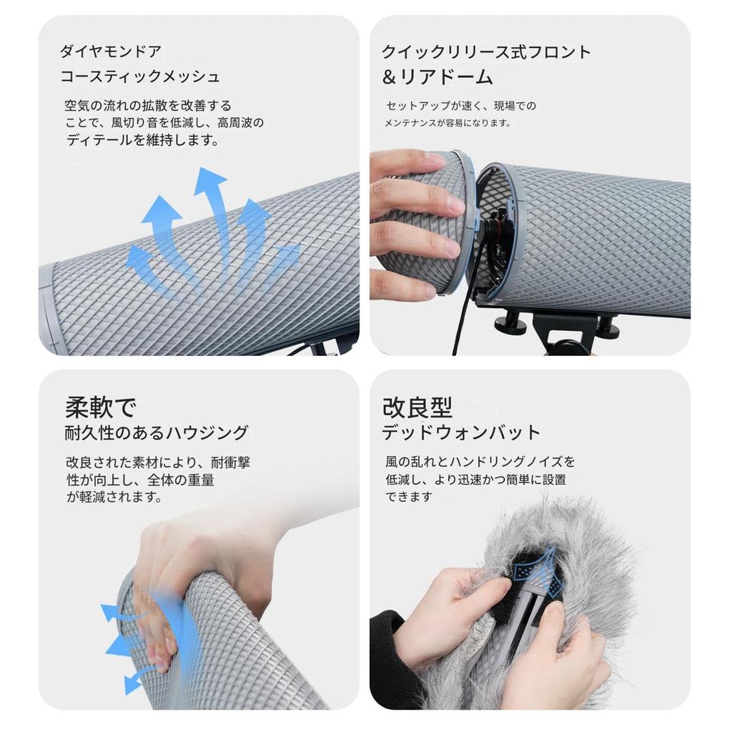 DF DIGITALFOTO Micolive PRO Microphone Windshield Wind Screen Protective Cage Lightweight Acoustic Transparency For Rode NTG Series MKE 600 Shotgun