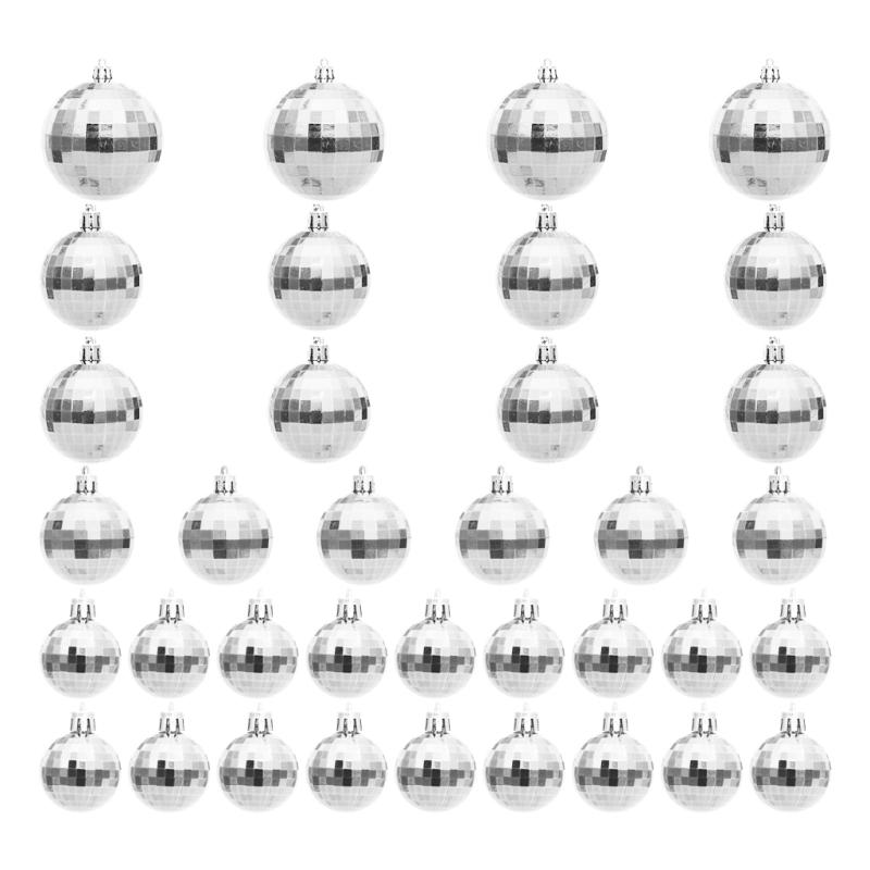 Elegant Christmas Sphere Ornament Christmas Hanging Pendant Assorted Checkered Sphere Baubles for Home Festivities