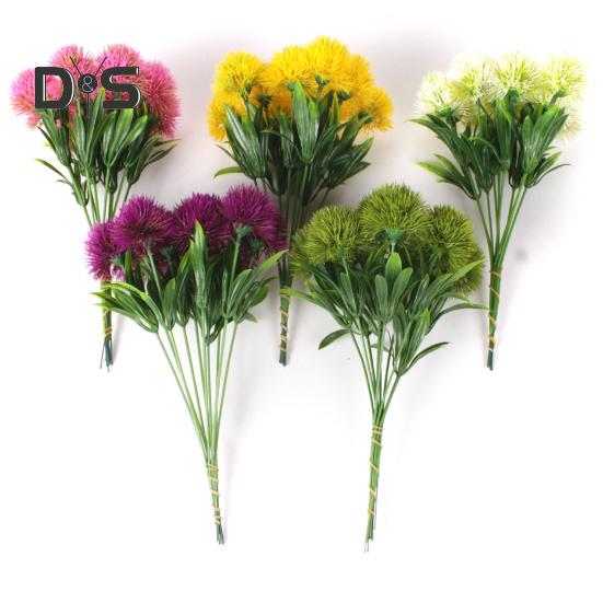 10 Bunches Simulated Dandelion Flower Ball Lifelike Odorless No Maintenance Silk Artificial Flowers for Home Hotel Decoration