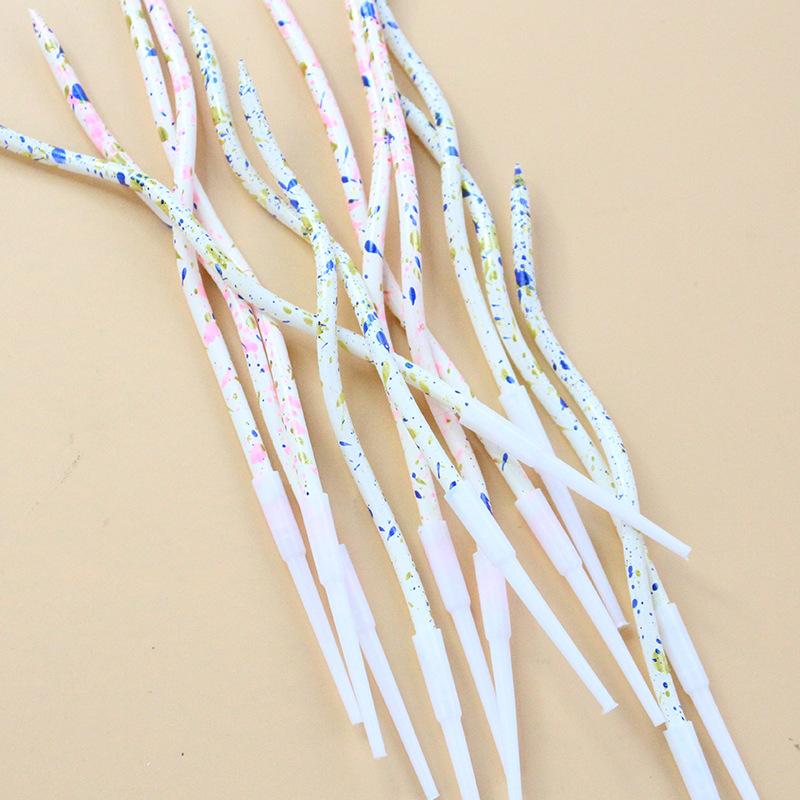 Neuer Stil Besprenkelte Goldkuchen-Dekoration Kurve Saugkarte 6 Kerzen Kreative Party Gebogene Spiral-Kunstkerzen