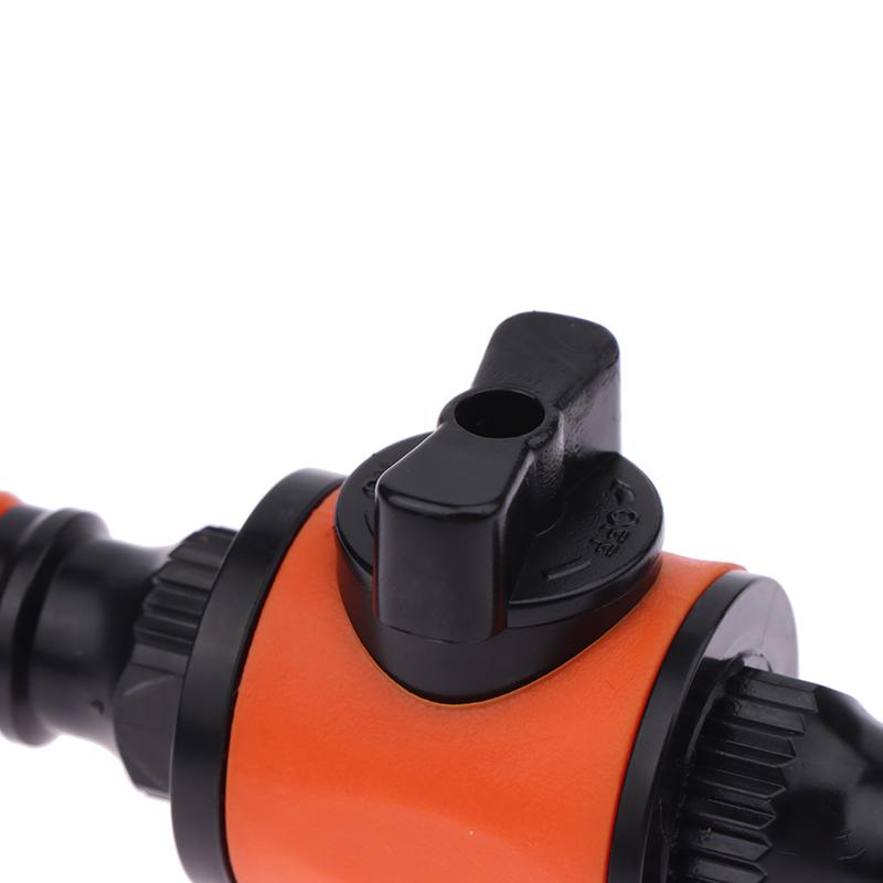 1Pc 16Mm Equal Garden Hose Shut Off Valve Fitting Plastic Tubing Tap Adapter Quick Joint For Watering Irrigation Car Wash