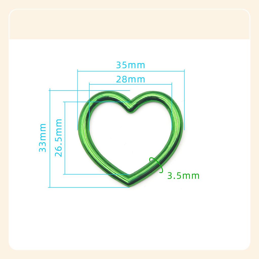 3Pcs Metal Buckle Bag Strap Colorful O Ring Heart Shaped Circular Rings Belt Connector Round Buckles DIY Hardware Accessories