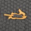 Umbrella Dancing Piggy Wooden Brooch Bunny Kitty Scarf Buckle Cute Animal Sweater Pin  Sweater