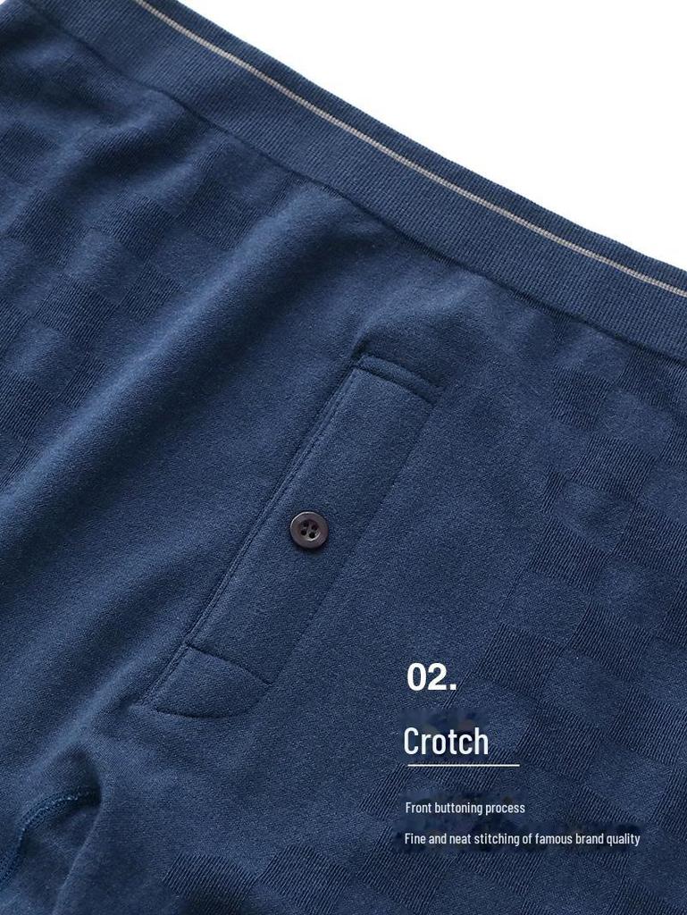 Men's Thin Seamless Toyobo Silk Trousers - Elastic, Warm, Large Size, Nude Feel - Ideal for Autumn and Winter.