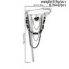 Exaggerated Personality Heart Multiple Chain Tassel Brooches for Women Fashion Imitation  Pearl Brooch Suit Pants Bag Decoration