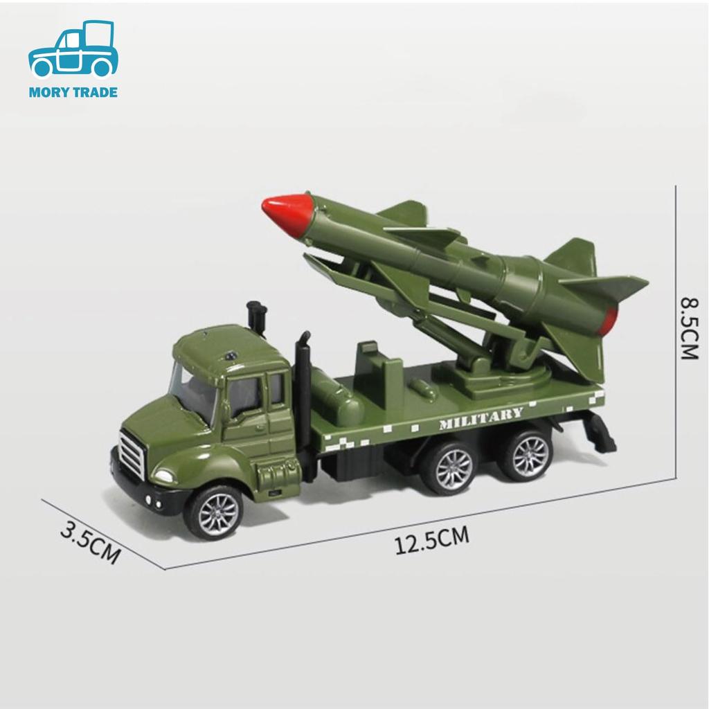 Morytrade Truck and Trailer Set of 2, Toy Car Crane (Rocket Missile)
