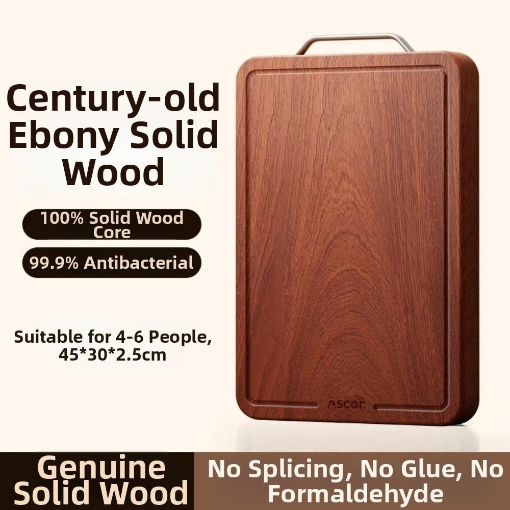 Durable Solid Wood Cutting Board Antibacterial Double-sided Vegetable Cutting Board Ebony Anti Mold Cutting Board Mats Household