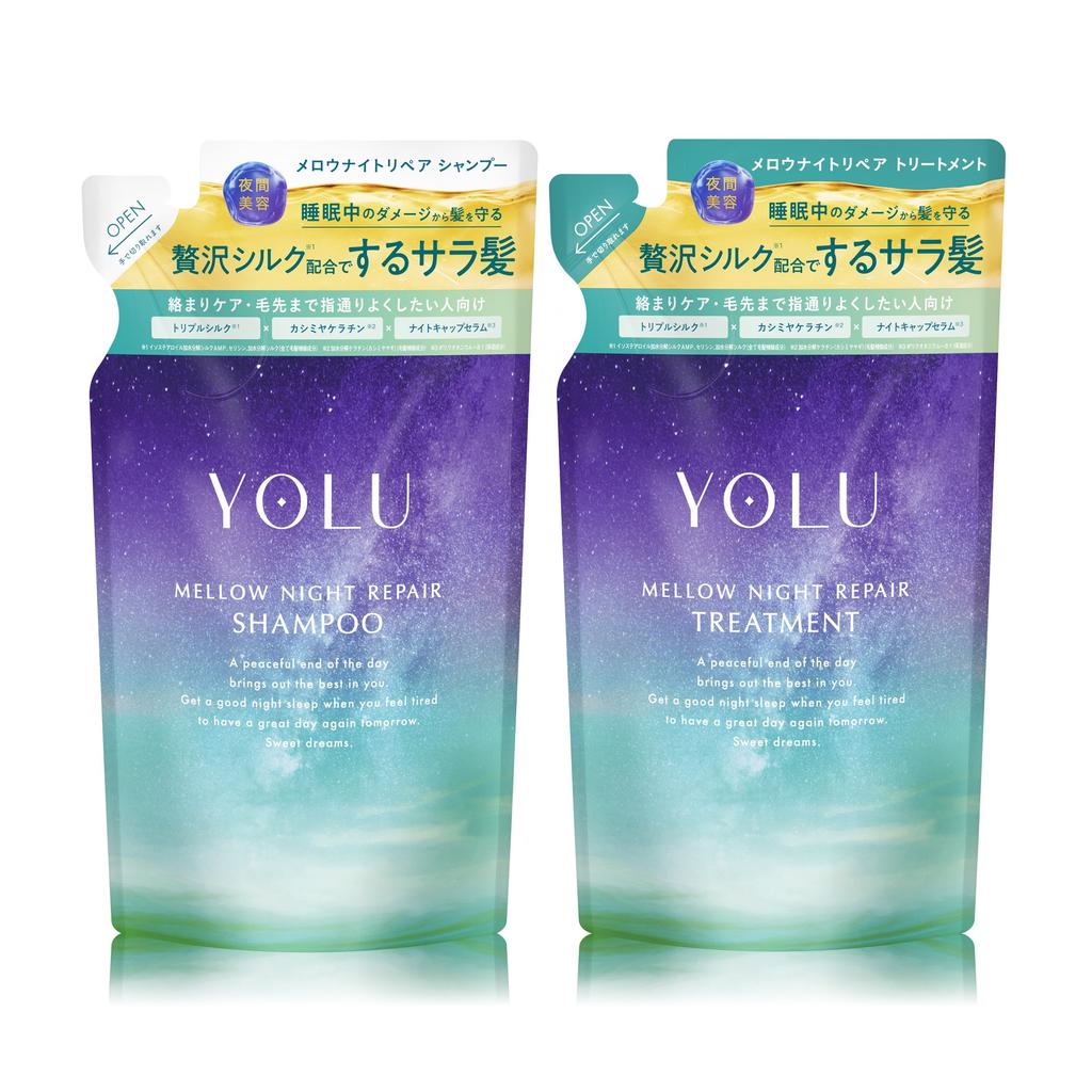YOLU Shampoo and Treatment Set Refill Mellow Night Repair [New Model] -