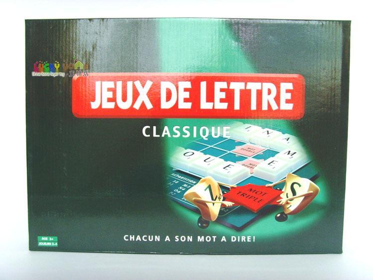 SCRABBLE Gioco di Ortografia Alfabetica Multilingue: Gioco da Tavolo di Apprendimento Inglese, Francese, Spagnolo