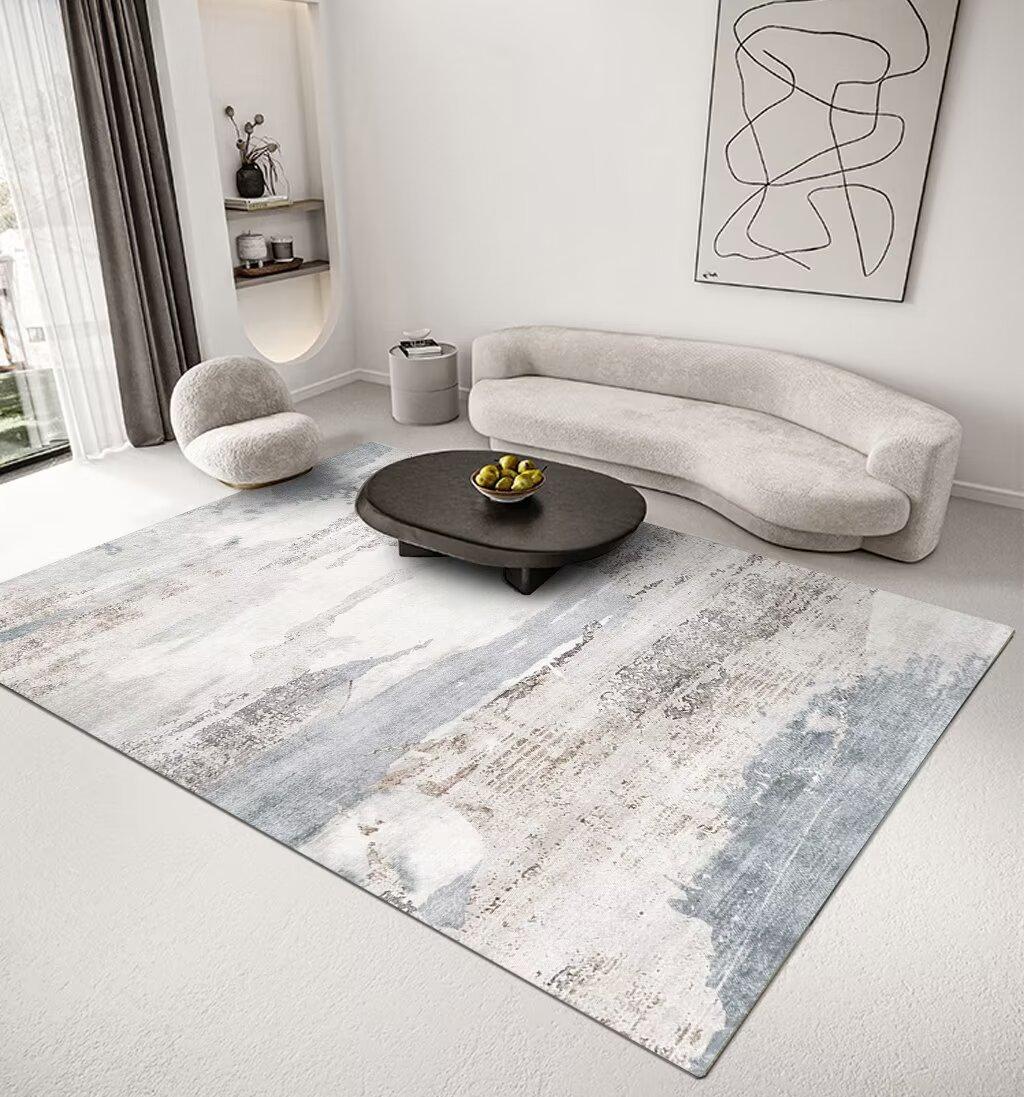 

Modern Simple Carpet Living Room Decoration Large Area Soft Lounge Rug Gray Nordic Rugs for Bedroom Washable Anti-slip Floor Mat 60*90cm