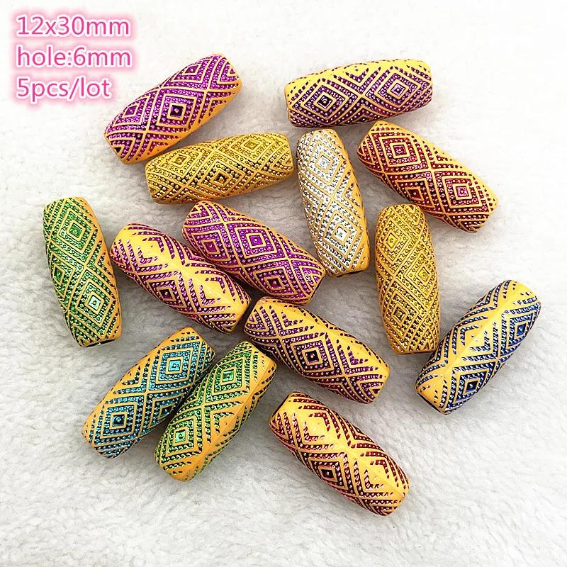 New 5pcs--50pcs Imitation Retro Acrylic Beads for Jewelry Making DIY Children Handmade Bracelets Necklace Accessories