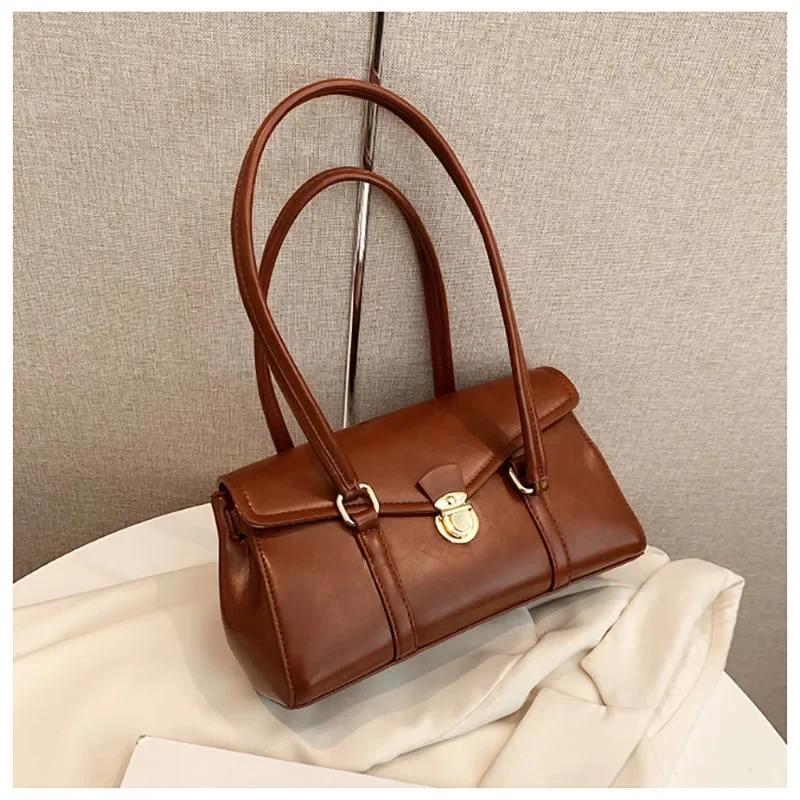 Vintage Niche Design Shoulder Bag Classic All-match Small Square Bags Autumn Winter New High-end Pop Women's Underarm Package