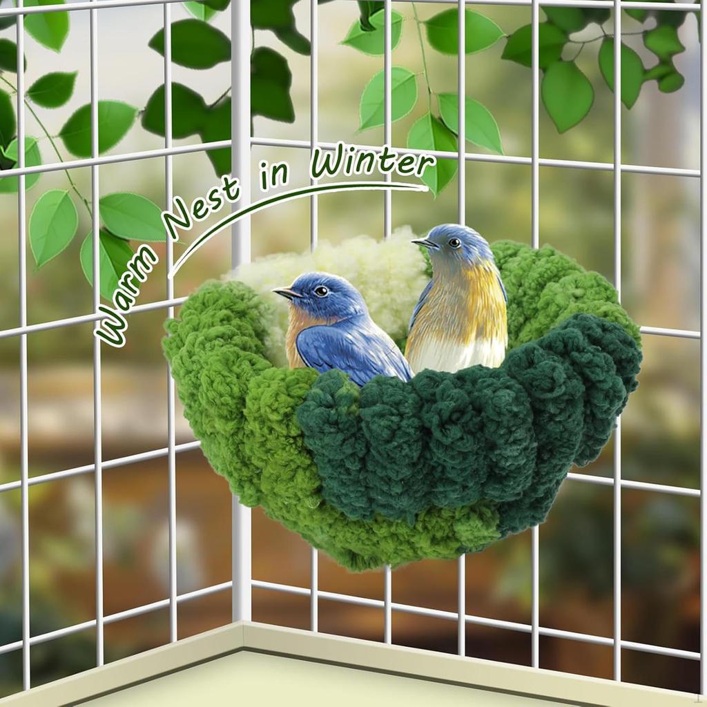 Bird Nest Birds House Birdcage Accessories Hammock Washable Hideaway Hut for Macaws Finch Budgie