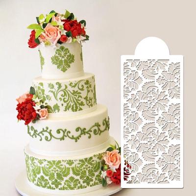 Cake Decorating Tool Damask Lace Border Cake Side Cupcake Stencil Sugarcraft Decoration Mould Baking Tool Kitchen Accessories